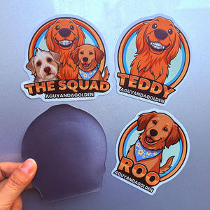 Op maat gemaakte UV-bestendige duurzame herbruikbare gestanste logo koelkastmagneten stickers gepersonaliseerde magnetische stickers magneten voor auto - Product Image 1