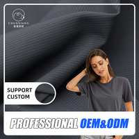Tissu en maille gaufrée extensible, respirant et à séchage rapide, 97% T 3% SP, 185 cm, 155 GSM, pour vêtements de sport et décontractés