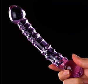Transparenter Rosa Penis Unisex Doppelendiger <span class=keywords><strong>Dildo</strong></span> & Analkugeln Butt Plug Glas-<span class=keywords><strong>Dildo</strong></span> Realistische Dildos Doppelköpfige Sexspielzeuge - Product Image 1