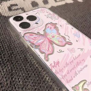 เคสโทรศัพท์ใสลายผีเสื้อ สำหรับ iPhone 15 14 13 12 11 Plus Pro Max เคสโทรศัพท์แบบนิ่ม TPU กันกระแทก ลายผีเสื้อ - Product Image 4