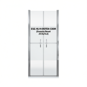 Porte de douche semi-froissée ESG 29,9x74,8 coulissante avec cadre en verre trempé - Product Image 1