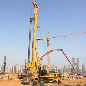 Mesin Bor Piling 120kN Track Mounted Drilling Rig 32M Rotary Drilling Rig