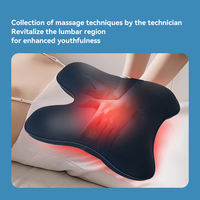 Entspannungsmassage-Kissen mit Vibration und Luftdruck, Nacken- und Lendenwirbelstütze, Massagegerät mit Mehrfach-Vibrationsmodi und Wärmefunktion