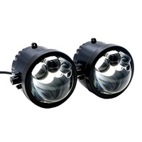 Feux de brouillard automobiles de rechange, design à double lentille LED de 3 pouces, remplacement direct OEM, compatible H8 H11 9005, mise à niveau des phares de voiture