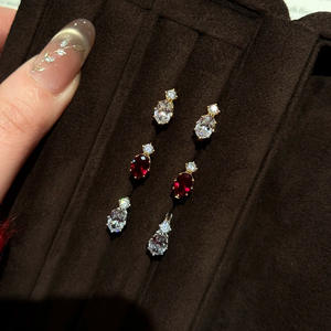 Zarcillos en argent sterling 925 ajustables, design minimaliste, sans nickel, bijouterie fine, vente en gros, cadeau pour petite amie - Product Image 1