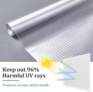 Film de fenêtre cannelé OEM ODM, texture 3D givrée, anti-explosion, auto-adhésif, teinte de confidentialité en PET pour bâtiments résidentiels - Product Image 4