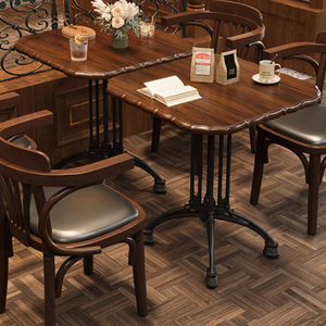 Meubles <span class=keywords><strong>de</strong></span> <span class=keywords><strong>restaurant</strong></span> commerciaux <span class=keywords><strong>de</strong></span> style américain moderne, tables et chaises, plateau en <span class=keywords><strong>bois</strong></span> PU, tailles personnalisables pour les restaurants - Product Image 5