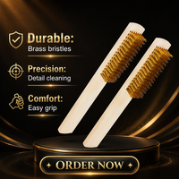 Brosse à manche en bois pour le polissage, le meulage et le nettoyage des surfaces et des intérieurs des appareils industriels – Brosses en rangée