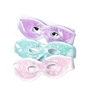 Reduce Wrinkles Dark Circles Ice Packs Hot Cold Cooling Gel Beads Eye Mask With Soft Plush Backing