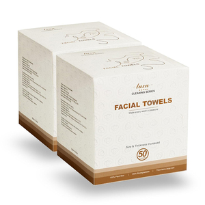 Boîte en cartons pliants personnalisés Boîte de <span class=keywords><strong>papier</strong></span> d'emballage de serviettes pour le visage propre et doux avec serrure d'extrémité inversée adaptée à l'emballage du produit - Product Image 1