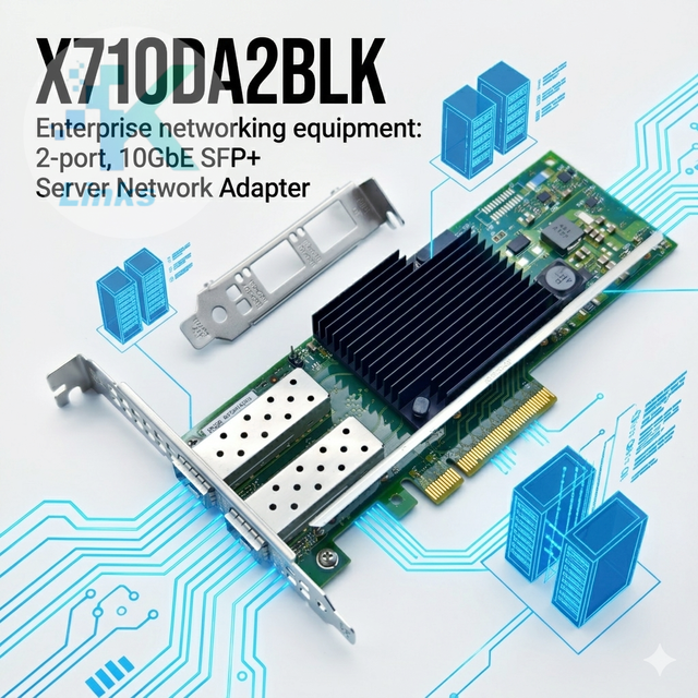 X710-DA2 X710DA2BLK for Intel 2-Port SFP+ 10GbE PCIe 3.0x8 Ethernet Server Adapter Network Interface Card 3-Year Warranty