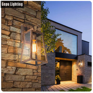 Applique murale extérieure Gepu Lighting, étanche, style vintage, LED, pour villa, véranda, jardin, mur extérieur - Product Image 1