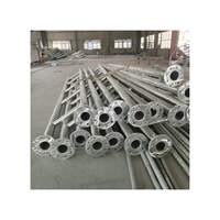 Lámpara de poste cuadrada cónica redonda cónica de postes de acero de alumbrado público usado de metal galvanizado solar decorativo al aire libre