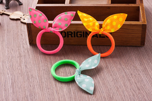 IRL-coletero <span class=keywords><strong>con</strong></span> lazo de lunares para niña, accesorios para el cabello <span class=keywords><strong>con</strong></span> Orejas de conejo - Product Image 3