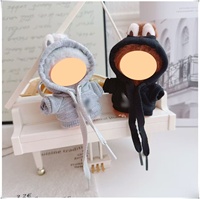 Ensemble de vêtements de poupée tendance pour LABUBU V4 : Sweats à capuche en peluche disponibles en plusieurs couleurs, parfaits pour des combinaisons flexibles