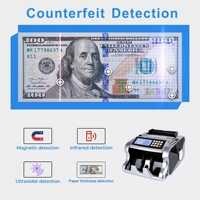 Compteurs de factures d'équipement financier AL-6600 faux dollar argent euro comptage de l'argent machine valeur pour la banque