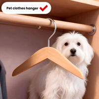 Porte-vêtements en bois massif pour animaux de compagnie, support de rangement pour vêtements de chats et chiens mignons, organisation des vêtements pour animaux