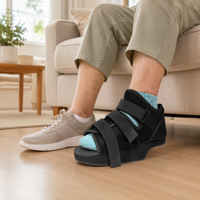 Chaussure orthopédique à semelle rigide à prix d'usine - Soutien du pied réglable à scratch pour l'approvisionnement hospitalier en gros
