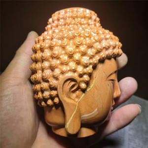 En gros naturel de guérison en pierre de cristal sculpté statue tête de bouddha en cristal de quartz sculpture sculpture de tête De Bouddha pour la décoration - Product Image 4