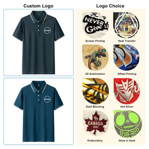 OME Haute Qualité Anti-rides Impression vierge Logo personnalisé Spandex/Nylon Uniforme formel à manches courtes Séchage rapide T-shirt de golf en toile - Product Image 3