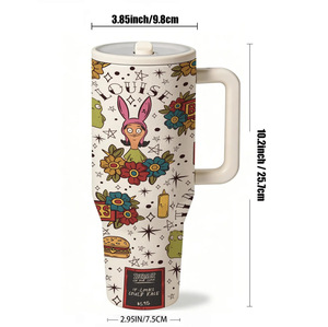 Pajita de acero inoxidable para vaso de 40 oz, pajita oculta, libre de BPA, vasos de acero inoxidable de doble pared - Product Image 2