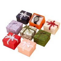 Boîte cadeau de luxe carrée pour montre et bracelet, motif floral européen, avec plateau – Vente en gros usine