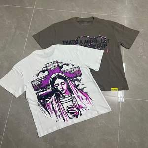 Camiseta de manga corta de verano para hombre y mujer, camiseta HOGO holgada con estampado divertido de Cross Saints and Daughters, cuello redondo, adelgazante - Product Image 2