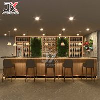 Comptoir de bar, café, restaurant, pâtisserie, café, salon de thé, vitrine personnalisable, moderne, rectangulaire, avec éclairage LED