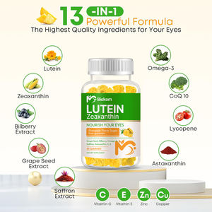 Gomitas de Luteína, Zeaxantina y Vitamina <span class=keywords><strong>E</strong></span> con Etiqueta y Fórmula Personalizadas Biokom, Suplemento Vitamínico para la Vista, Gomitas de Éster de Luteína y Arándano - Product Image 2