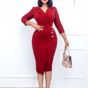 chinese dress ladies Women's Elegant Dress Formal Business Office Work Outfits Sleeveless Button  Down Short Dresses Ladies Summer Mid Length Gowns UK Slim Dress Black :