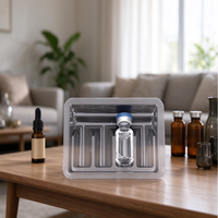 Boîte en plastique PP de haute qualité à 4 compartiments, plateau transparent pour flacons, plateau d'emballage sous blister jetable, vente en gros pour poudre lyophilisée