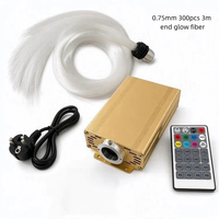 Kit de Fibres Optiques LED RGB 16W à Synchronisation Musicale, Lumière à Éclatement Latéral en Alliage d'Aluminium IP33, Télécommande RF, Intensité Variable, pour Voiture, Maison, Cinéma, KTV