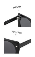 2024 nouveau Style de mode Vintage acétate de cellulose lunettes marque cercle noir nuances hommes pas cher lunettes de soleil
