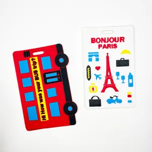 2024 Hot sale Silicone Luggage tags Silicone Soft Pvc Luggage Tag