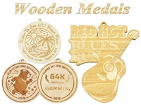 Médaille de Marathon Personnalisée en Bois Transparent Gravée à la Main, Durable, pour Fabricants et Grossistes