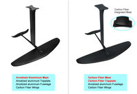 Stabilisateur d'aile avant en carbone, grande pompe, foilboard 2100, base de planche de surf, hydrofoil, windfoil, SUP, pumpfoil, wing foil, débutant