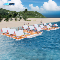 Plateforme flottante gonflable personnalisée en Drop Stitch pour loisirs, île flottante, ponton pour jet ski en mer