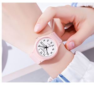 <span class=keywords><strong>Orologi</strong></span> con quadrante personalizzati all'ingrosso per bambini, studenti, <span class=keywords><strong>orologi</strong></span> con <span class=keywords><strong>cinturino</strong></span> in gomma tinta unita, <span class=keywords><strong>orologi</strong></span> al quarzo in <span class=keywords><strong>plastica</strong></span> per bambini - Product Image 4