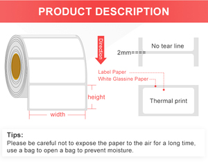 Vận chuyển nhãn màu đỏ dễ vỡ giấy cảnh báo nhãn dán tấm cho máy in chuyển nhiệt - Product Image 2