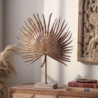 Sculpture vintage en métal doré, statue rétro, accessoires de décoration pour la maison, décoration de salon, bureau
