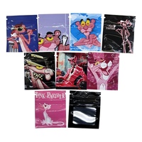 Sachets Mylar refermables 2x2,4 pouces anti-odeur avec fenêtre unilatérale pour biscuits, cigares, cadeaux – Motifs holographiques variés – Articles en stock