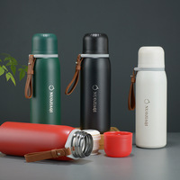 Mug isotherme en acier inoxydable 316 avec cordon, gourde sport portable, tasse cadeau, isolation thermique 6-12 heures
