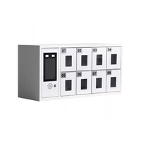Armoire de charge centralisée pour tablettes et téléphones portables, avec poignée métallique, serrure à clé pour porte ouverte, écologique et durable