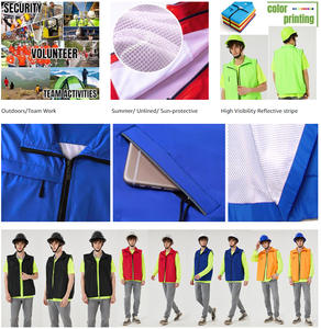 Chaleco de Seguridad Reflectante Azul Rey de Alta Visibilidad, Unisex, Sin Mangas, Ropa para Voluntarios, Logotipo Personalizado - Product Image 5