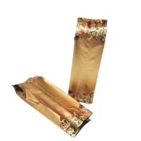 Prix bas, sachet debout à soufflet latéral en BOPP, couleur or, impression en gravure, sachet d'emballage pour thé, pour aliments en conserve et chewing-gum