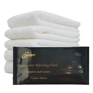 Best Verkochte Natte Handdoek Hoge Kwaliteit Wegwerp Custom Verfrissende Handdoeken Voor Restaurant