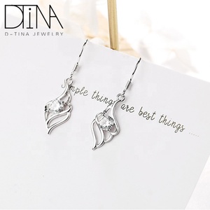 DTINA 925 <span class=keywords><strong>orecchini</strong></span> in argento sterling semplice ali di angelo <span class=keywords><strong>orecchini</strong></span> viso lungo sottile <span class=keywords><strong>orecchini</strong></span> - Product Image 3