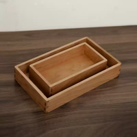 Boîte de rangement en bois de cerisier de qualité supérieure avec mortaise traditionnelle et tenon artisanat plateau de rangement de bureau en bois massif fait à la main