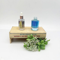Flacon d'huile essentielle en verre transparent de haute qualité, nouveau style, 20 ml, avec compte-gouttes, bouchon rose doré, récipient pour sérum