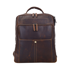 High Demand Genuine <b>Leather</b> Luxury Large Capacity <b>Backpack</b> for Unisex Travel <b>Laptop</b> Bag for Business Available For Sale - Product Image 2